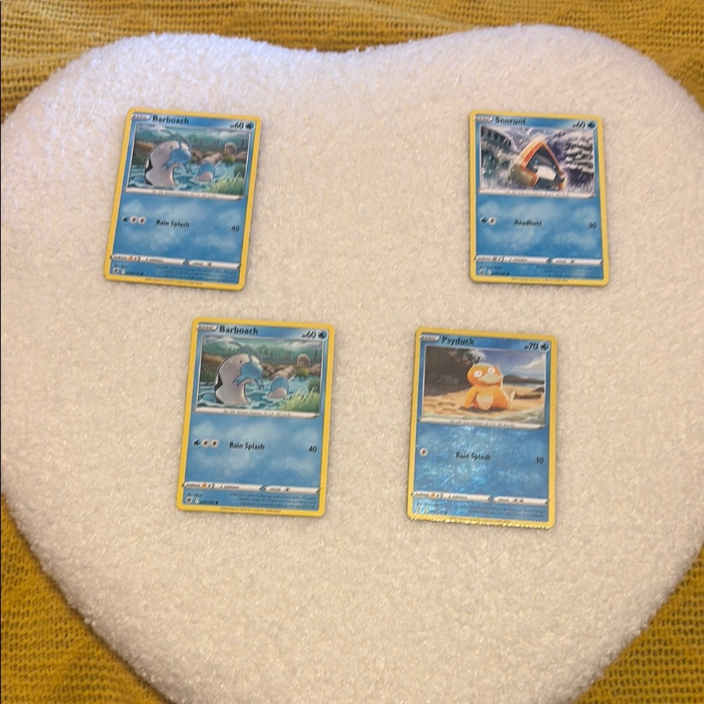 Set of 4 Pokémon Trading Cards